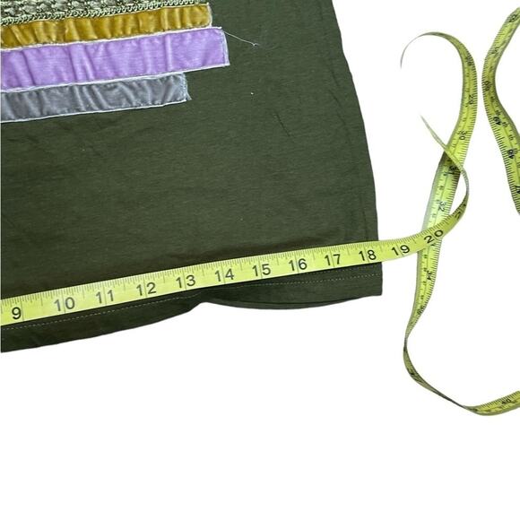 NWT Inner Child Handmade Design green fitted tee size large boho - Picture 4 of 8